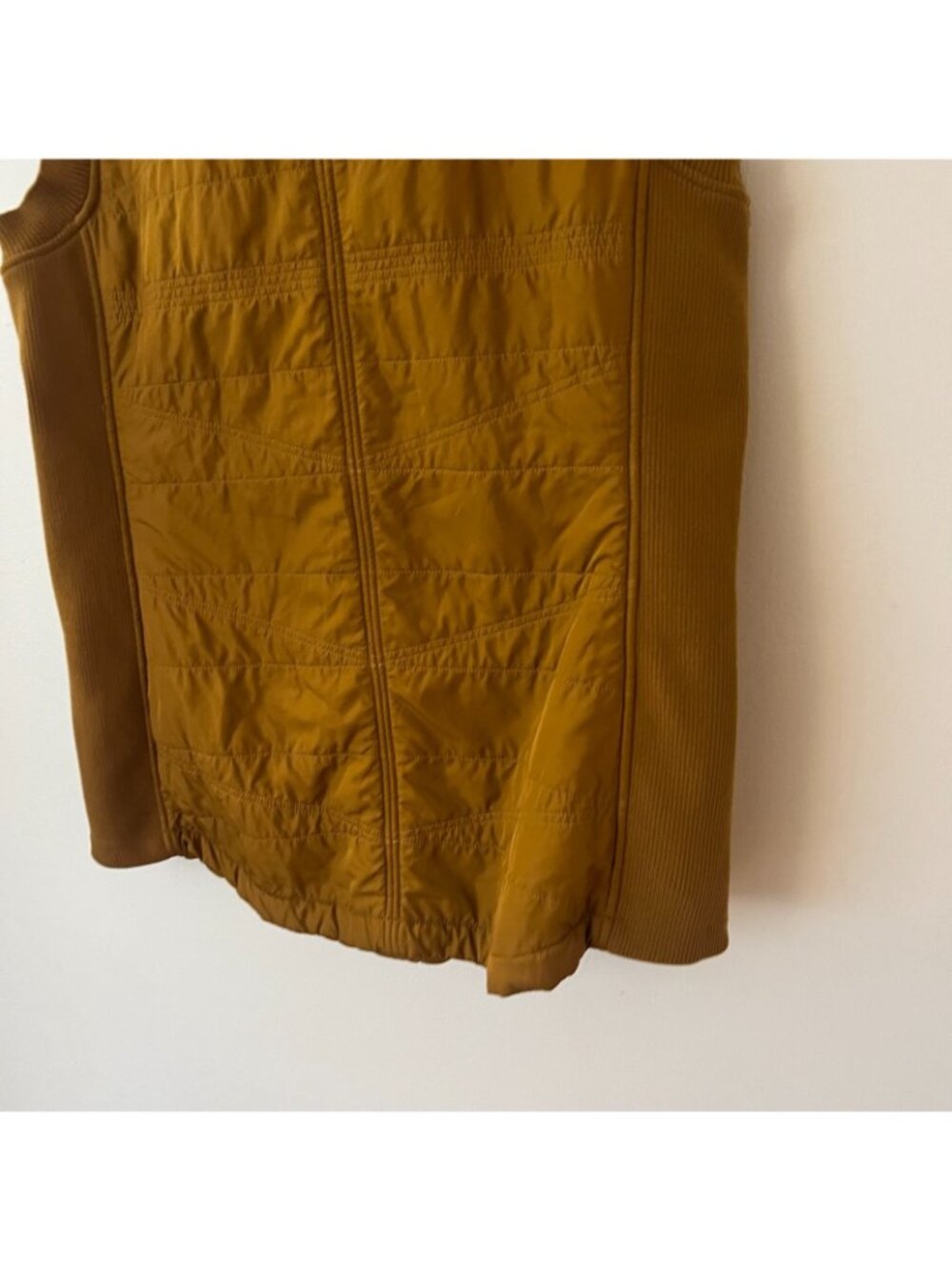 Prana Esla Quilted Sleeveless Collared Tunic Golden Brown Women's Size Large - Picture 10 of 12